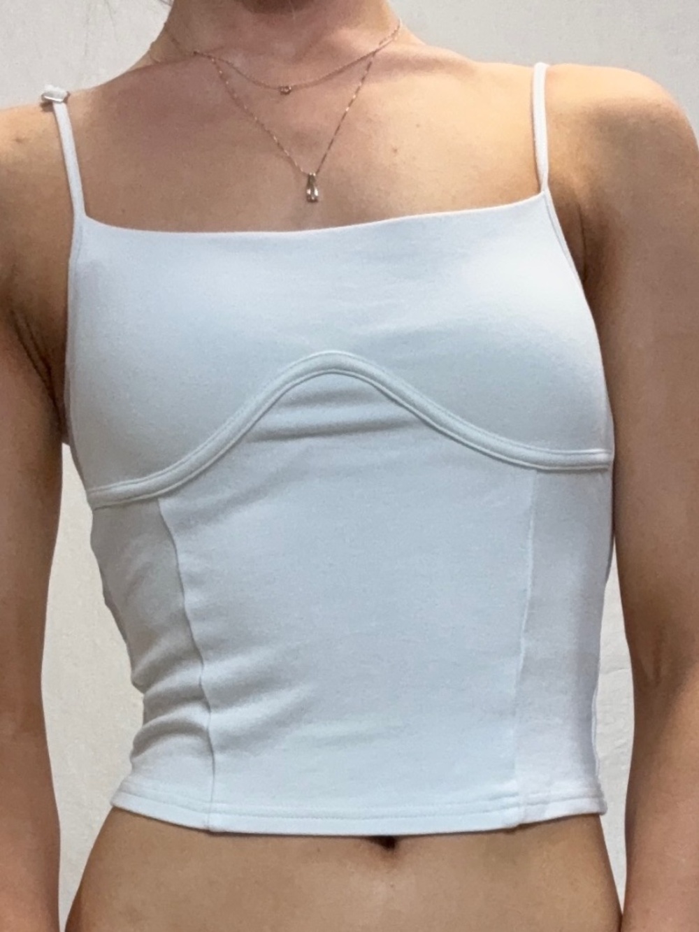 H&M white fitted tank